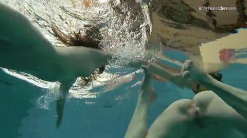 Sultry Sluts Nastya and Libuse Deep Throat Underwater
