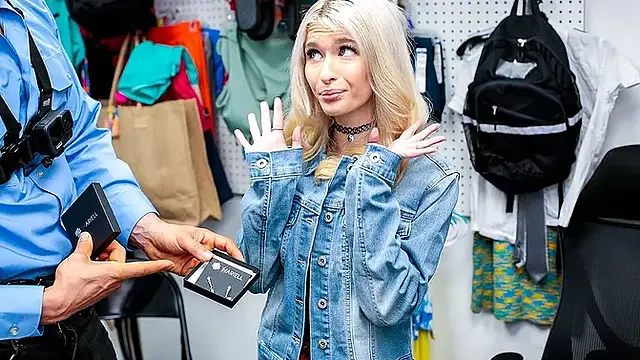 Sweet Emma Gets Caught Shoplifting and Trades Her Friends' Names for Freedom
