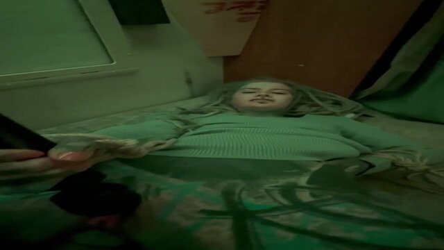 Tattooed Blindfold Tramp Gets a Completely BJ in a Dim Room