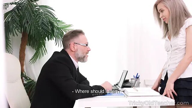 Sweetie Finds a Way to Pass a Hard Test and to Get Pleasure at Once