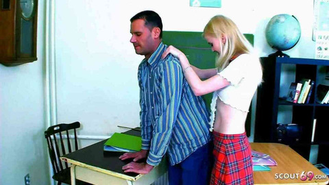 Young virgin's tight pants ripped apart by horny🥵 instructor's lustful fingers