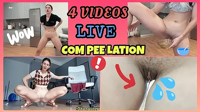 FOUR LIVE SHOW COM PEE LATION PISSING IN THE BOWL AND PEE MYSELF