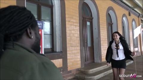 Dirty refugee craves German MILFs filthy rail toilet thrill