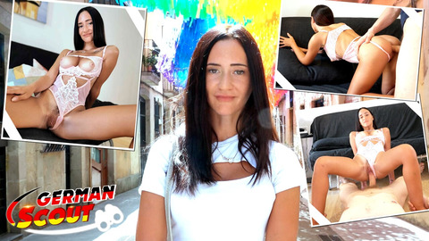 GERMAN SCOUT - Slim Girl with Plump Natural Boobs Mina Moreno Tempts a Cheat for Sex