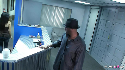 Dirty Latina Secretary gets brutal DP on desk, strangers destroy her