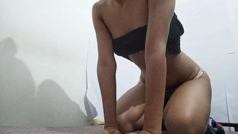 Blissful Beaver Bliss, juvenile nymph's erotic caress simulates her tender erogenous zones