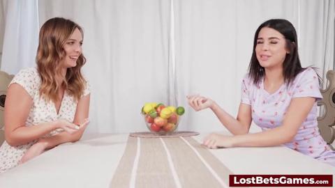 Lesbian strip-fest erupts as dice game ends in hot and sweaty depravity