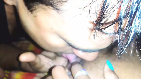 Stepsister sucks Stepbrother's cock🌭 till he cums on her face