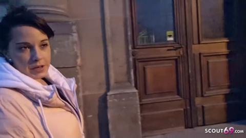 German teen sensation Ana Bell Evans gets picked up for casting couch sex extravaganza