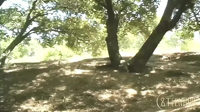 8teenhub - Arousing Lesbian Outdoor Fuck Session Set in the Middle of the Forest
