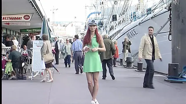 Teen redhead gets frisky😈 in the high meadows &mdash;  horned and hairless